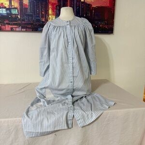 Women's Striped Blue Nightgown